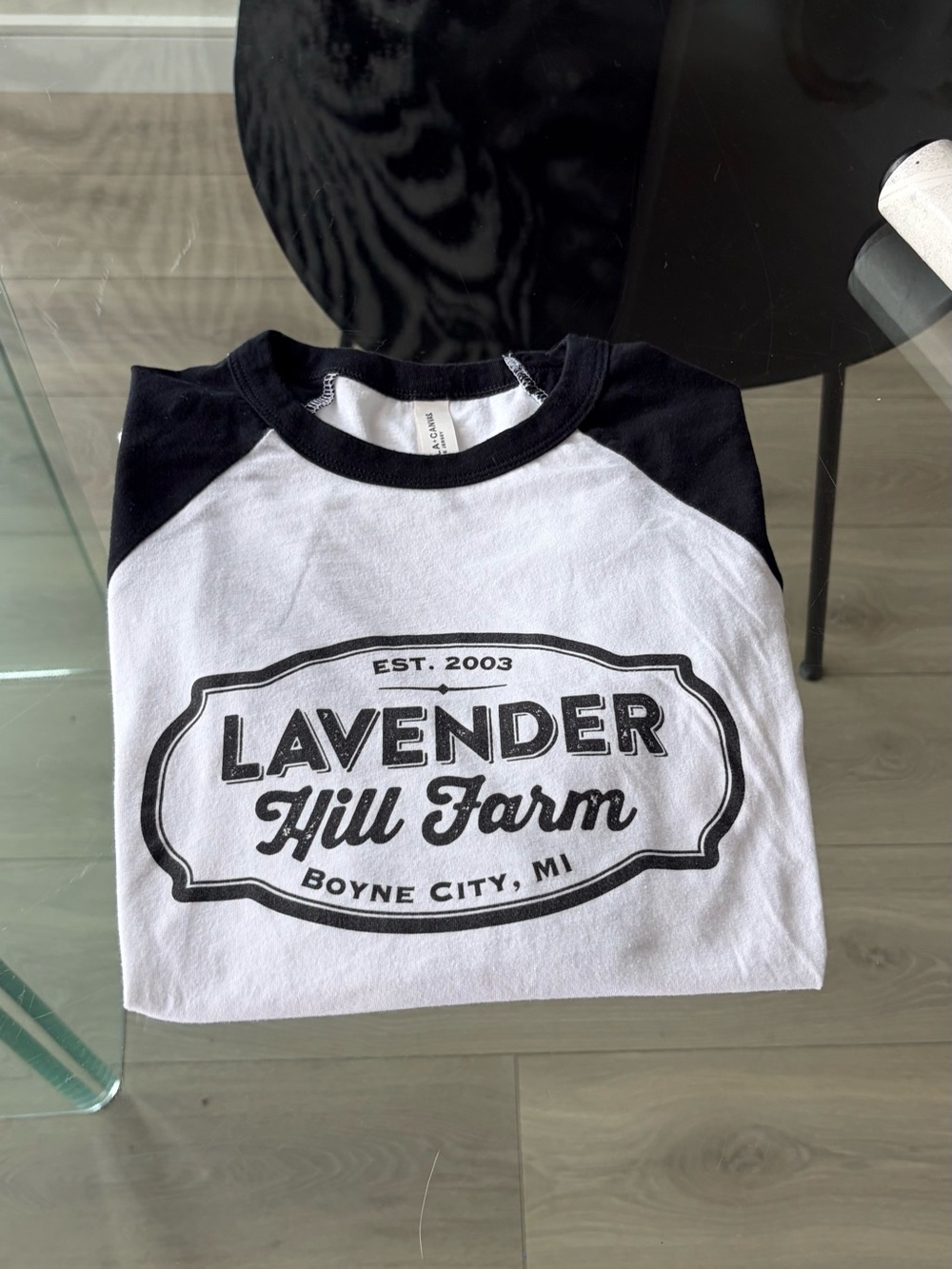 Kids Raglan Tee - White & Black